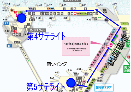 成田空港 国際線ANAラウンジ 場所・マップ