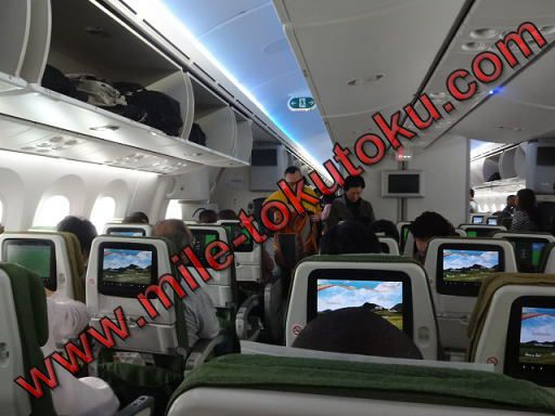 エチオピア航空 エコノミークラス 機内の様子