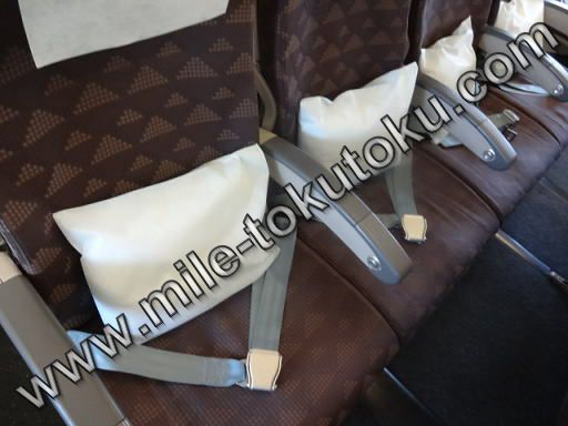 大韓航空 エコノミークラス 枕ははじめからある