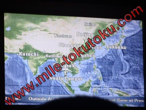 中国国際航空 ビジネスクラス フライトマップ